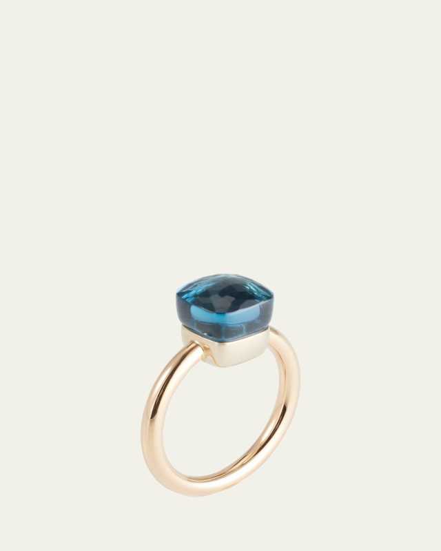 Nudo Petite 18k Rose Gold London Blue Topaz Ring